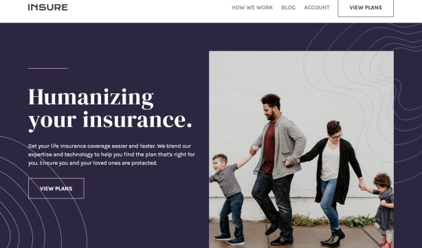 Insurance
                project homepage screenshot